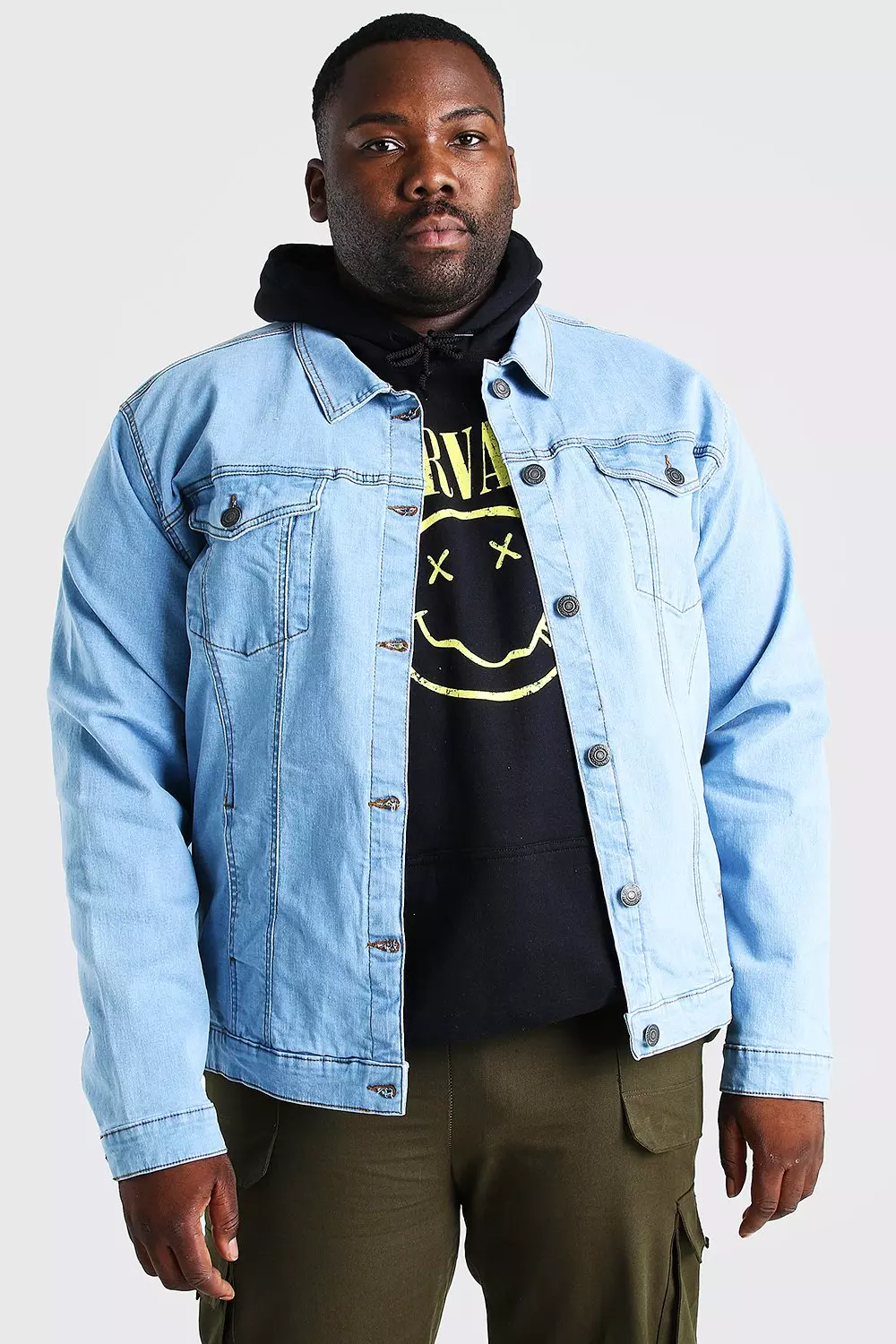 Plus size stretch denim on sale jacket